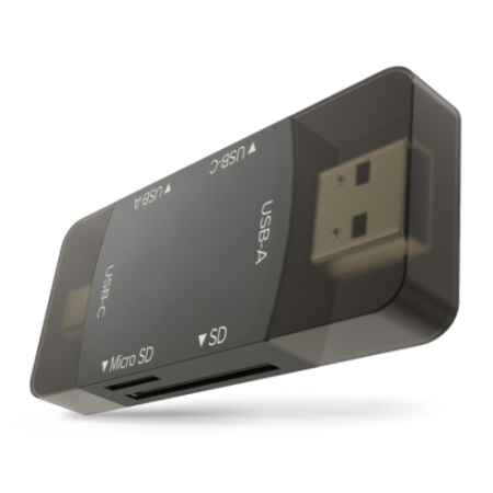 Newell OTG 4w1 3.0 - mini hub, czytnik kart pamięci (USB 3.0, USB-C, microSD, SD, 5Gbps)